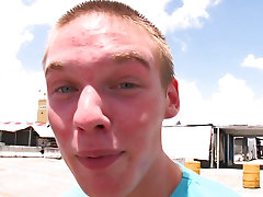 Russian teen male outdoor spanking