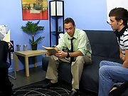 Brian Bonds and Marc Peron need a recent PA in the office and Ryan Sharp is confident he is the one for the job group masturbation male at My Gay Boss
