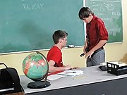 It's a pretty brazen move to do this on a desk in a classroom, but who cares gay boy sex twinks cocksucking at Teach Twinks
